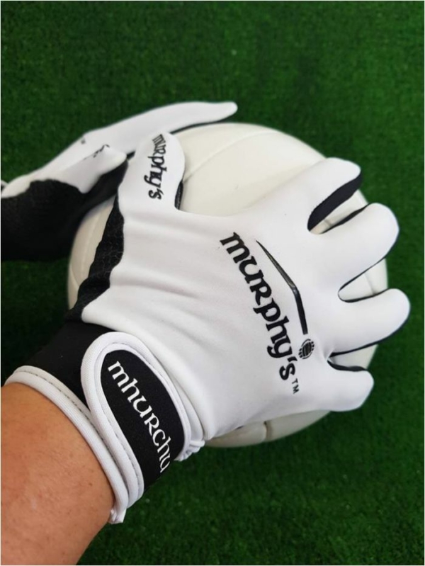 White & Black Gaelic Gloves