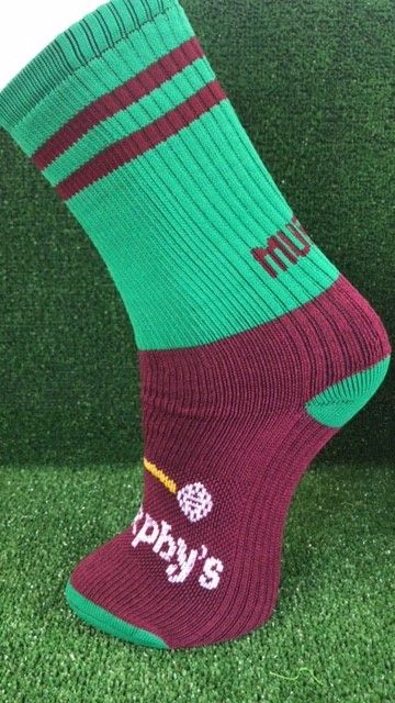 Maroon & Green Gaelic Football Socks