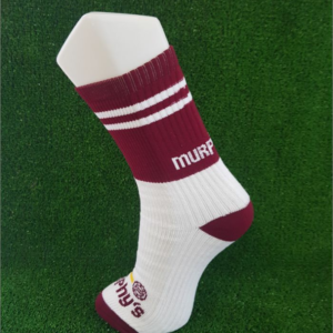 Maroon & White Gaelic Football Socks