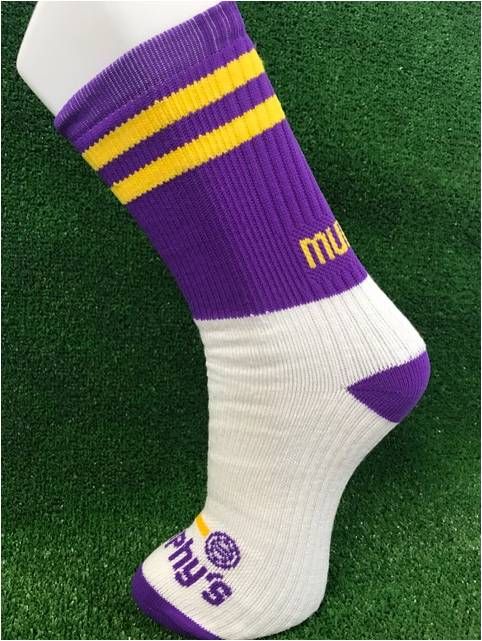 Purple & Yellow Gaelic Football Socks