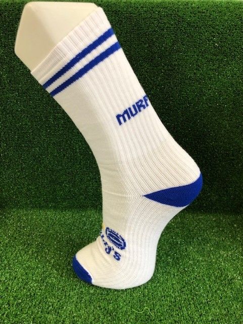 White & Blue Gaelic Football Socks