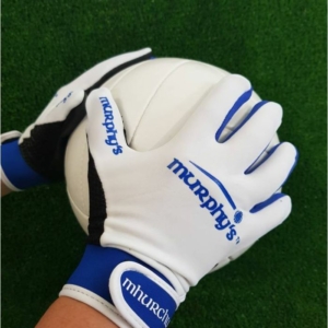 White & Blue Gaelic Gloves