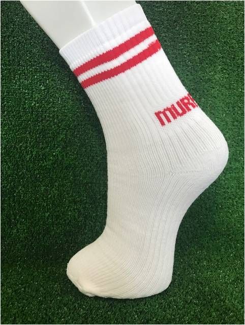 White & Red Gaelic Football Socks